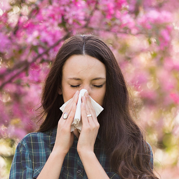 Réactions saisonnières (écoulement nasal, démangeaisons...)